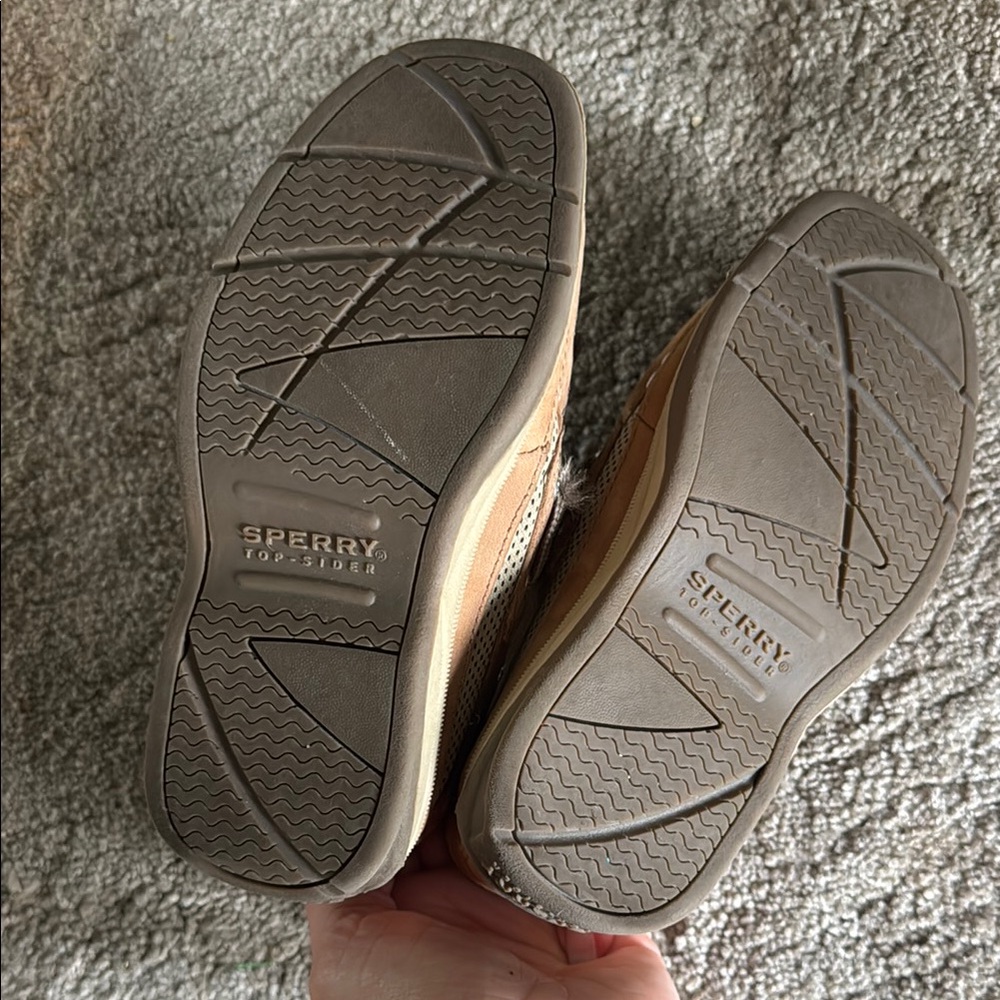 Like New Toddler Sperry Tan Dress Shoes - Picture 3 of 5